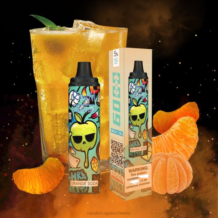 Fumot RandM Vape | RandM Tornado 00P2280 6000 Airflow Control Vape Pod Gerät 1St Pina Colada Rum